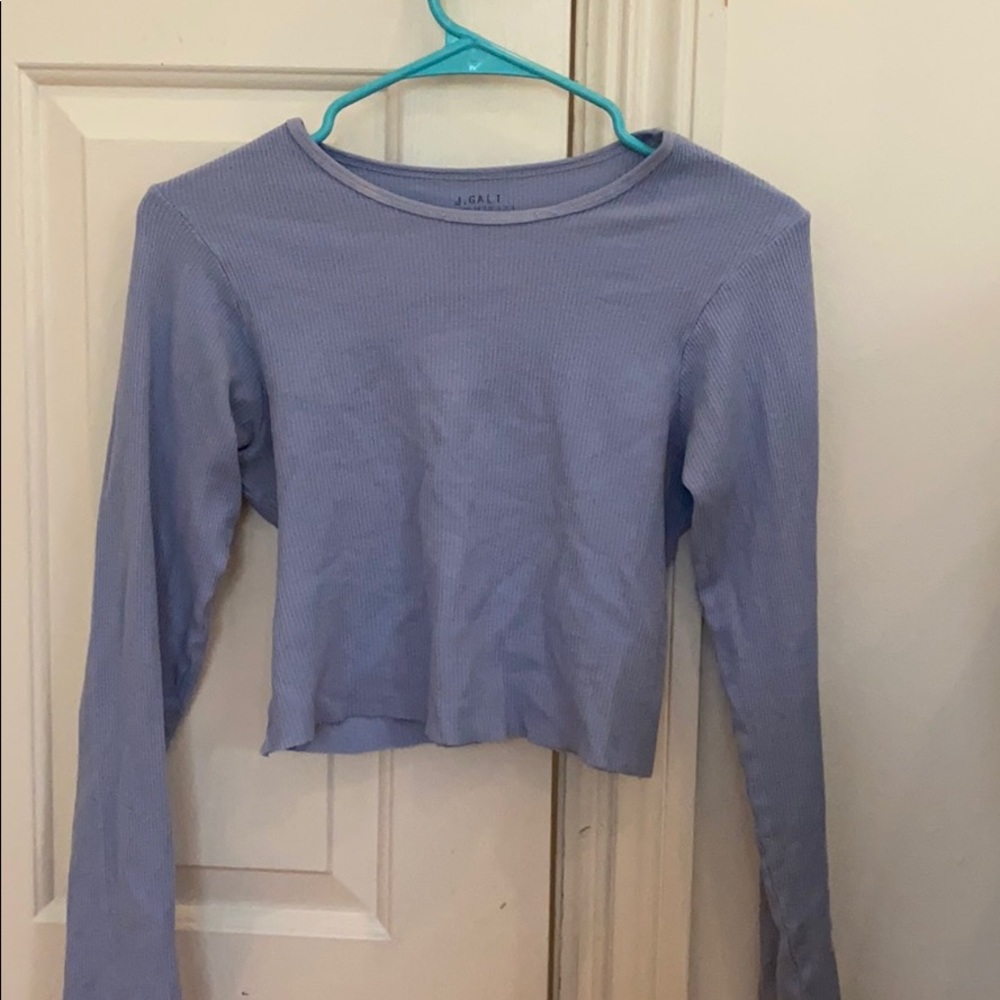 brandy melville cropped long sleeve tee